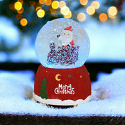 Christmas Snow Globe with Santa on Train