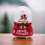 Christmas Revolving Snow Globe with Light and Music