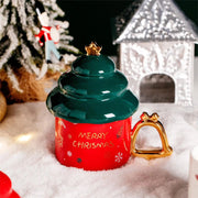 Christmas  Ceramic Mug with Bell Handle