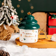 Christmas  Ceramic Mug with Bell Handle