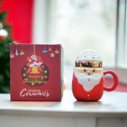 Cute Santa Face Bubble Ceramic Mug