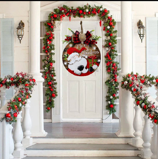 Wooden Merry Christmas Door Hanging