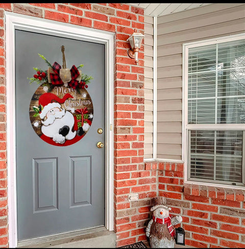 Wooden Merry Christmas Door Hanging