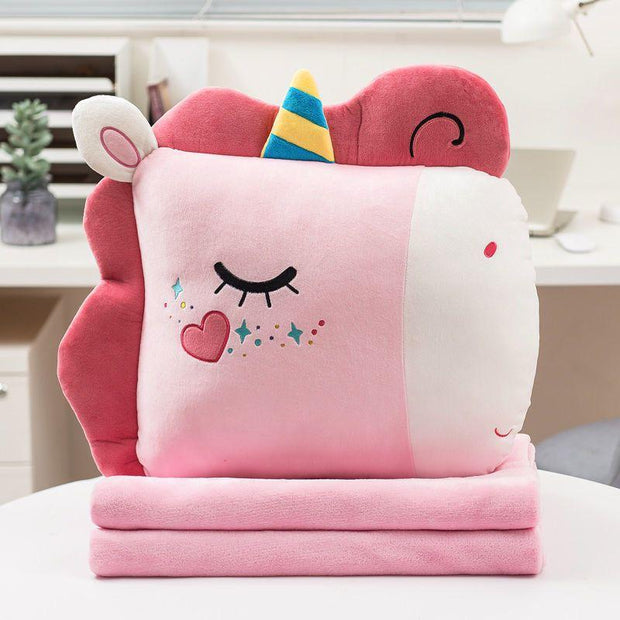 Unicorn Pillow with Blanket