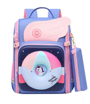 Unicorn Dino Donut School Bag with Pencil pouch- 14Inches