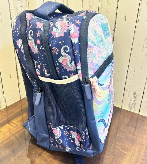 Unicorn Seahorse School Backpack- 17 Inches