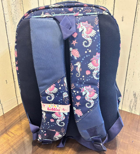 Unicorn Seahorse School Backpack- 17 Inches