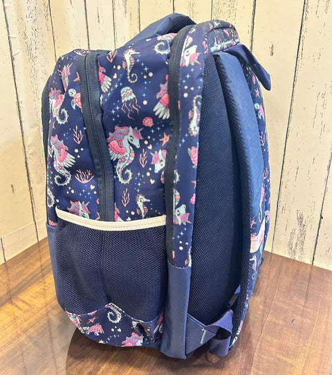 Unicorn Seahorse School Backpack- 17 Inches