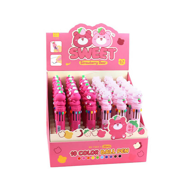10 in 1 Strawberry Bear Pen Set - The Write Stuff