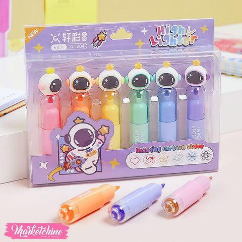 Highlighter - Unicorn & Space - Set Of 6