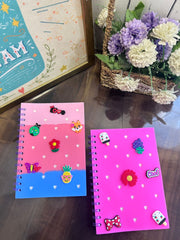 Silicon Cover Notepad Diary With Charms