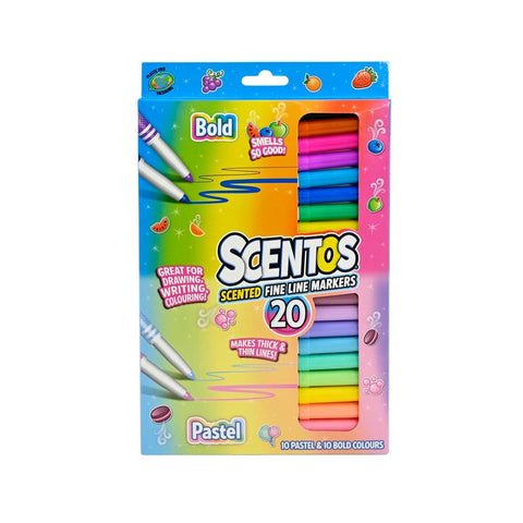 Scentos Fine Line Markers (Pack Of 20)