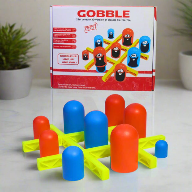 Gobble Board Game, Tic Tac Toe Game for 2+ - The Write Stuff
