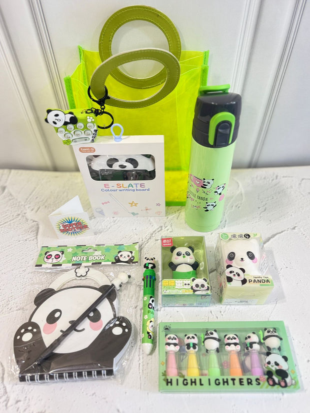 Panda Gift Hamper with Neon  Gift Bag - The Write Stuff