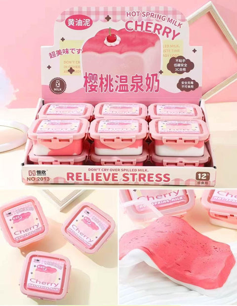 Hot Spring Milk and Macron Slime – Cherry & Cream and Macaron - The Write Stuff