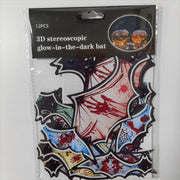 Halloween Glow in the Dark Bat - 12 PCS Set