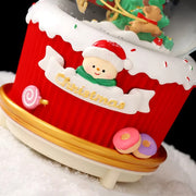 Santa Sleigh Christmas Snow Globe with Music & Lights - The Write Stuff
