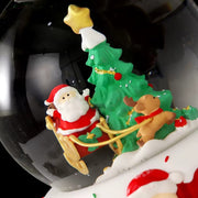 Santa Sleigh Christmas Snow Globe with Music & Lights - The Write Stuff