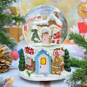 Musical Santa and the Cottage Snow Globe - The Write Stuff
