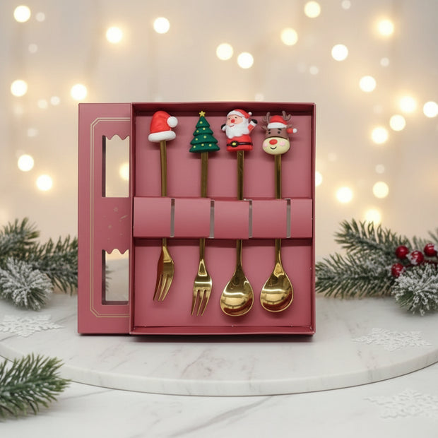 Merry Christmas Spoon and Fork set