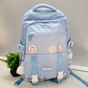 Pastel check Backpack 18inch with Batches