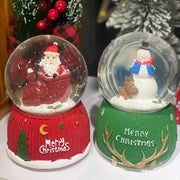 Christmas Snow Globe with Santa on Train