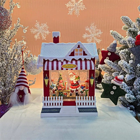 Christmas Santa Work Shop Led Lantern