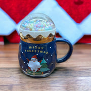 Santa Christmas Ceramic Mug with Bubble Lid