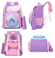 Unicorn Dino Donut School Bag with Pencil pouch- 14Inches