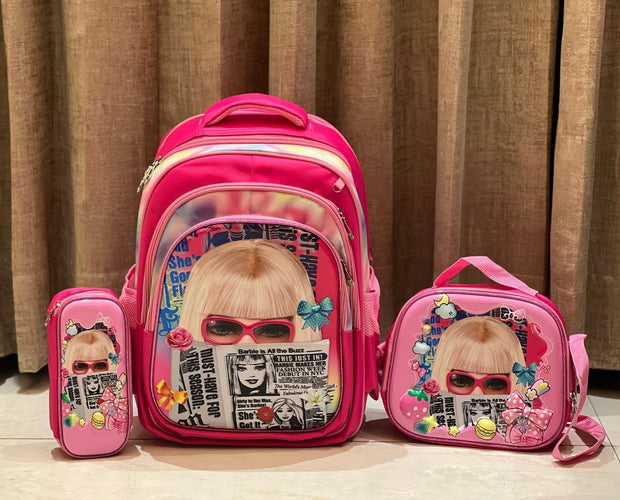 School  Bag Combos With Pencil Pouch and Lunch Bag-18 Inches