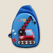 Construction vehicles Kids Chest Sling bag