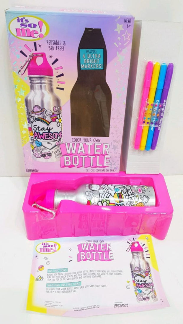 Just My Style- Color Your Own Water Bottle - The Write Stuff