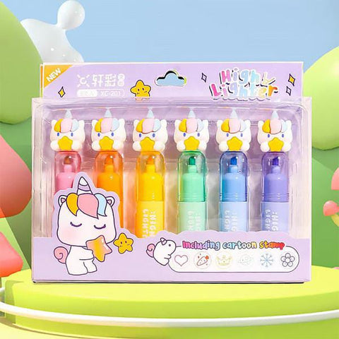 Highlighter - Unicorn & Space - Set Of 6