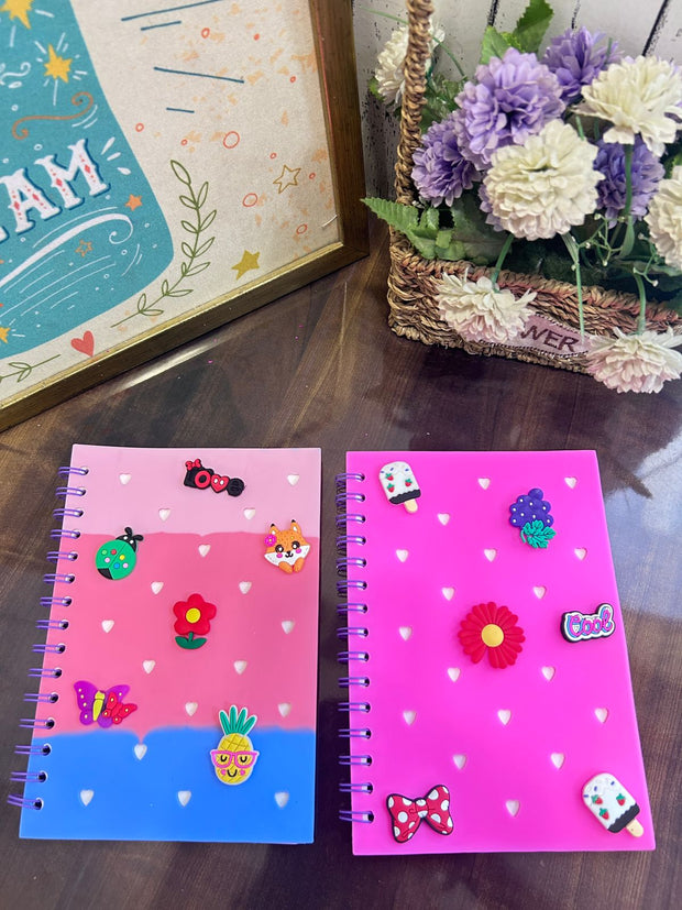 Silicon Cover Notepad Diary With Charms