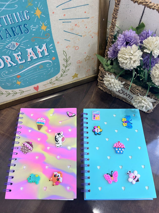 Silicon Cover Notepad Diary With Charms