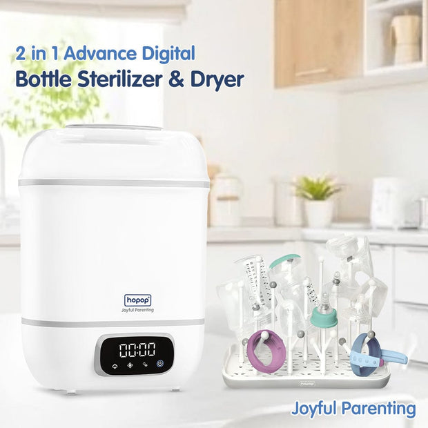 Hopop Baby Bottle Sterilizer & Dryer | 6 Bottle Capacity - The Write Stuff