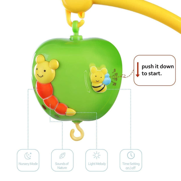 Little Bee Musical Mobile for Baby Crib – Colorful Hanging Toys with Music - The Write Stuff