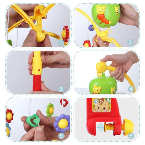 Little Bee Musical Mobile for Baby Crib – Colorful Hanging Toys with Music - The Write Stuff