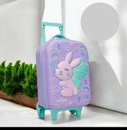 Smiggle Kids Trolley Suitcase – Purple Fairy Bunny Hardtop Travel Luggage with Wheels & Handle