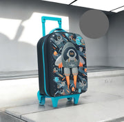 Smiggle Kids Trolley Suitcase – Space Rocket Hardtop Travel Luggage with Wheels & Handle