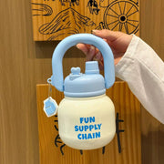 Fun Supply Chain kettle bell Water Bottle – Sipper Bottle with Handle & Charm - The Write Stuff
