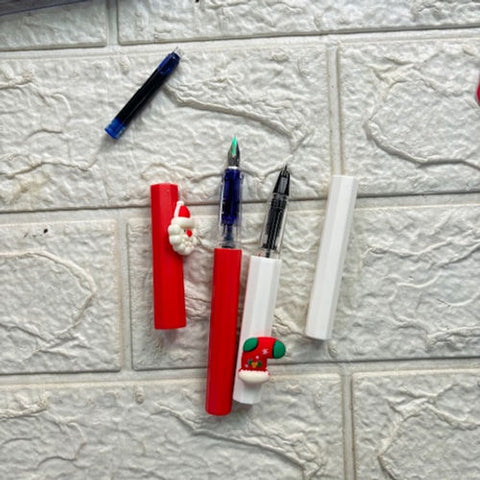 Christmas Fountain Pen Set – Red, Green & Blue | Festive Writing Pen Gift Set - The Write Stuff