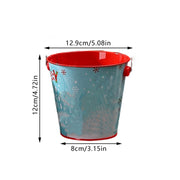 Christmas Metal Bucket For Gifts
