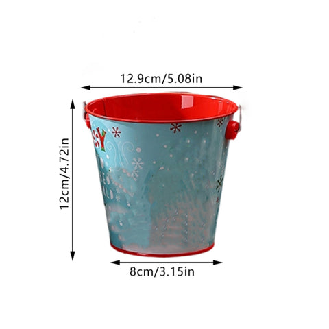 Christmas Metal Bucket For Gifts