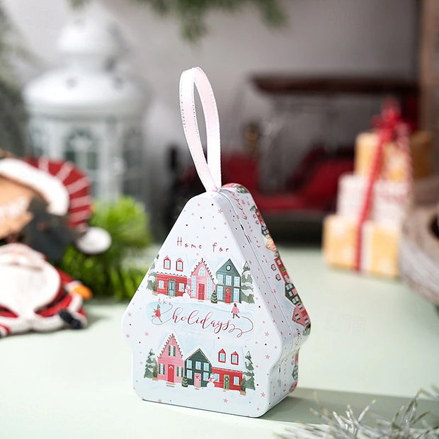 Christmas cookie tin Box with lids