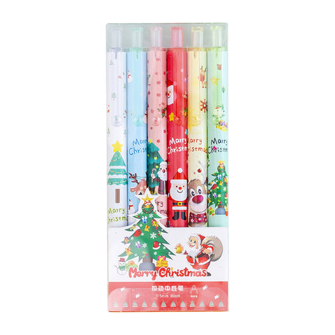 Merry Christmas 6 Gel Pen Set – Smooth Writing Christmas Theme Pens - The Write Stuff