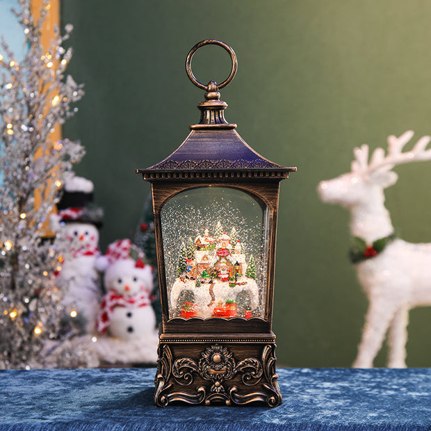 Christmas Lantern Inside Revolving Train with Light and Music