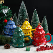 3D Christmas Tree Ceramic Mugs