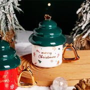 Christmas  Ceramic Mug with Bell Handle