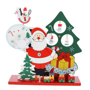 Christmas Wooden Santa & Snowman Musical Box With DIY Xmas Tree